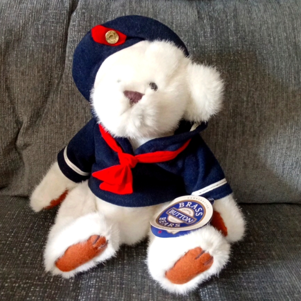 Taylor The Bear of Happiness - a Brass Button Bear